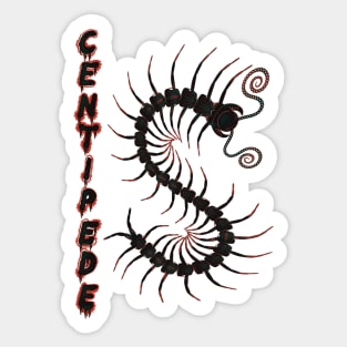 Dark Rust Centipede with Spray Paint Sticker